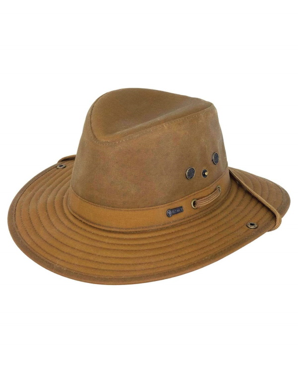 (image for) River Guide Cotton Oilskin Hat (Brown / X-Large)